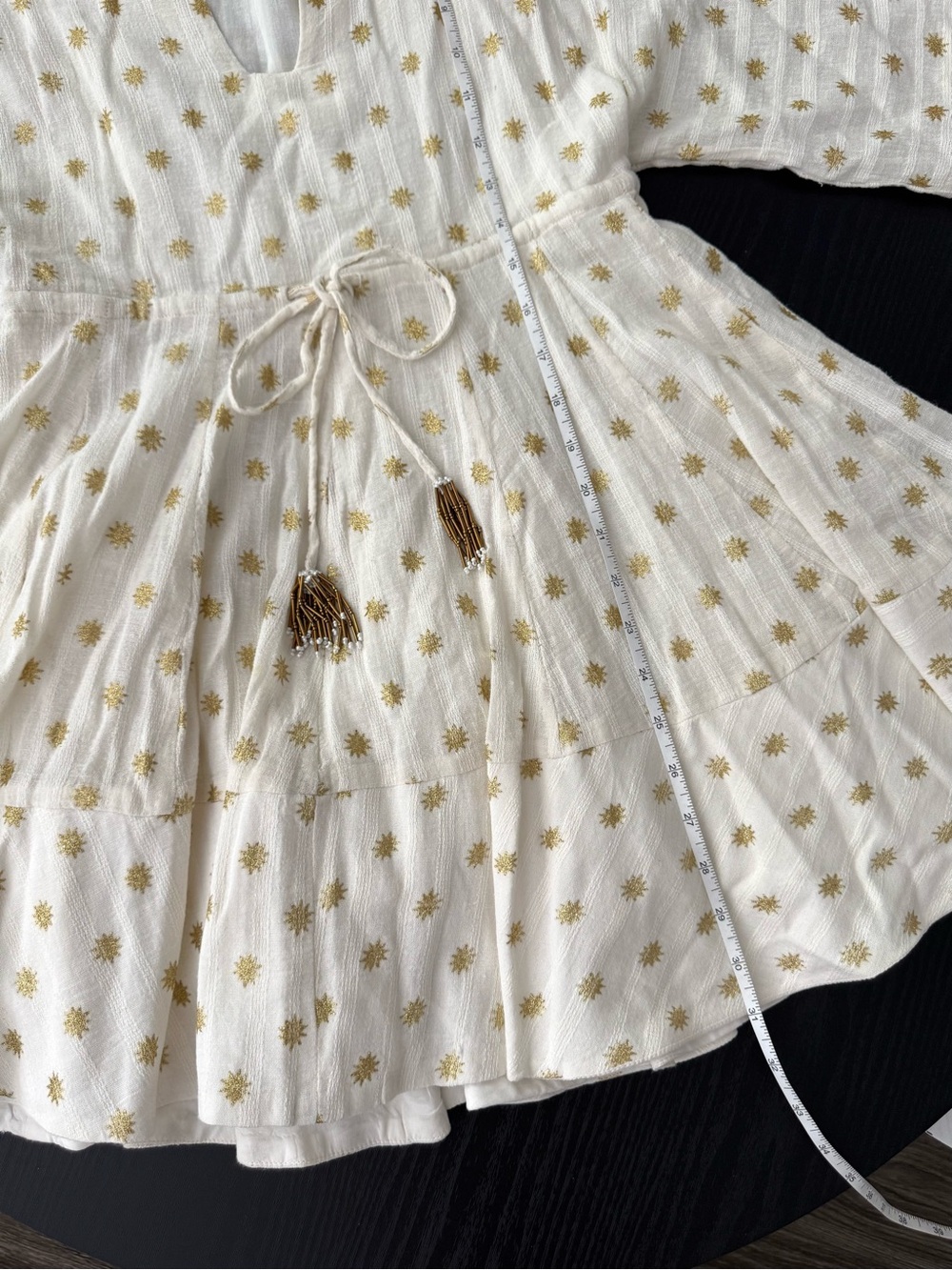 Revolve SUNDRESS Candy Dress Dubai Coconut Boho Beach Gold Star Mini Dress XS/S - Picture 15 of 16